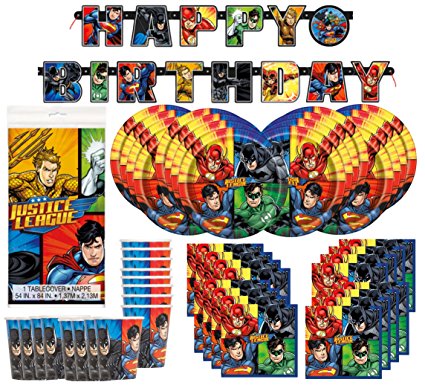 DC Comics Justice League Birthday Party Supplies Pack